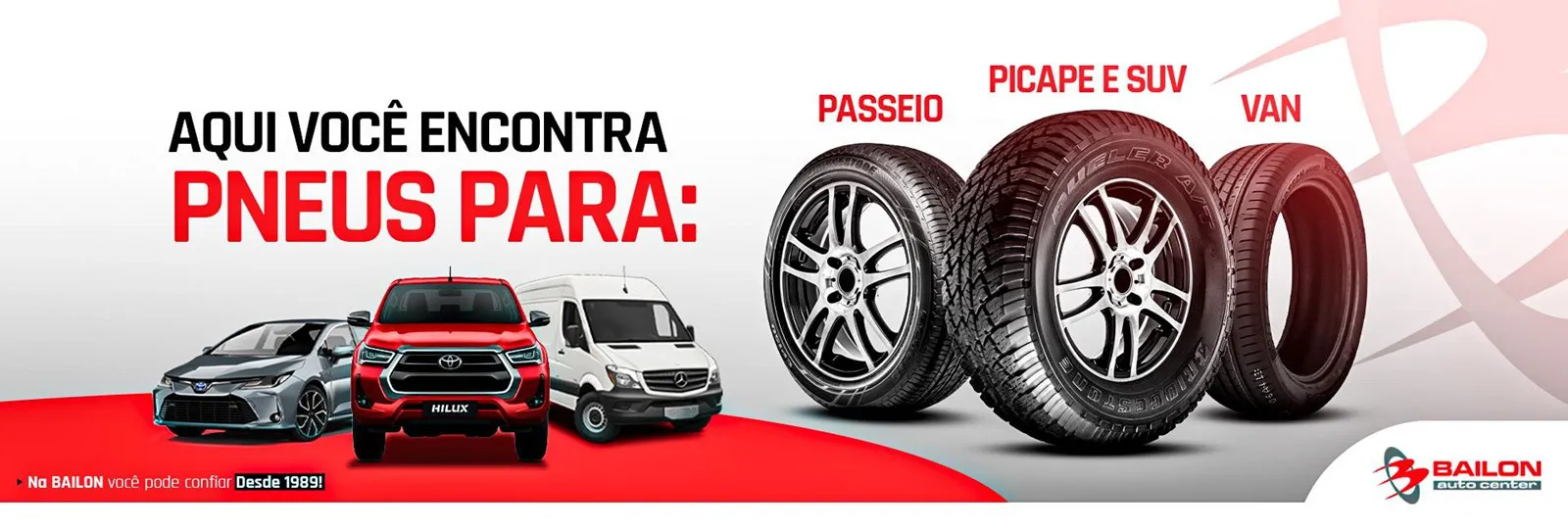 Aqui você encontra pneus Bailon Pneus - Revenda Autorizada Bridgestone em Praia Grande